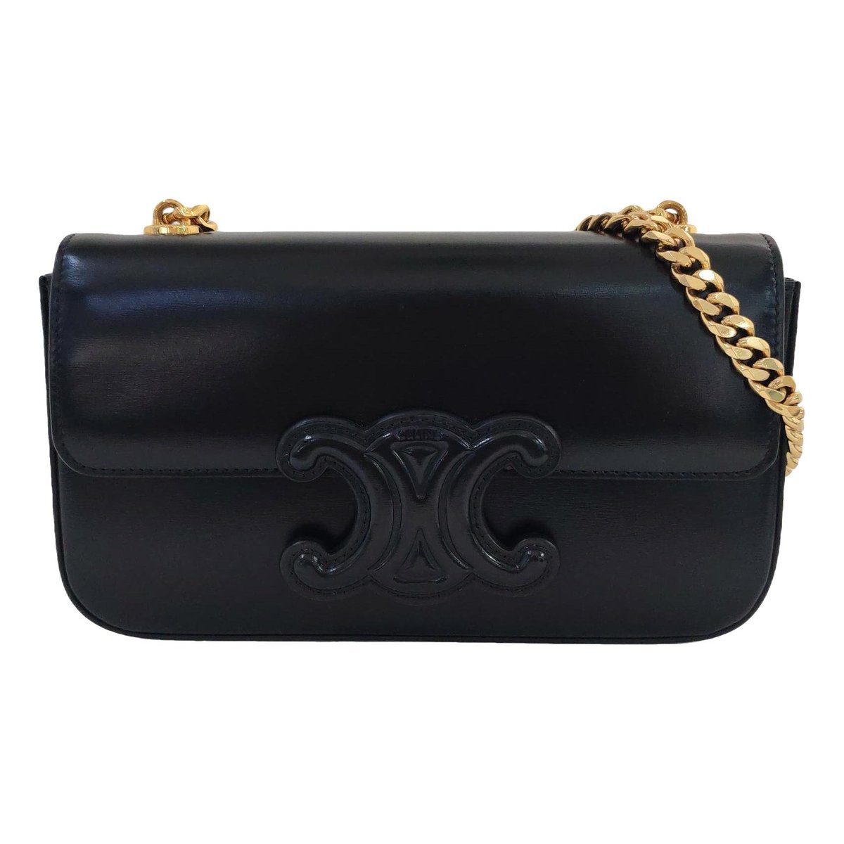 Triomphe chain leather crossbody bag