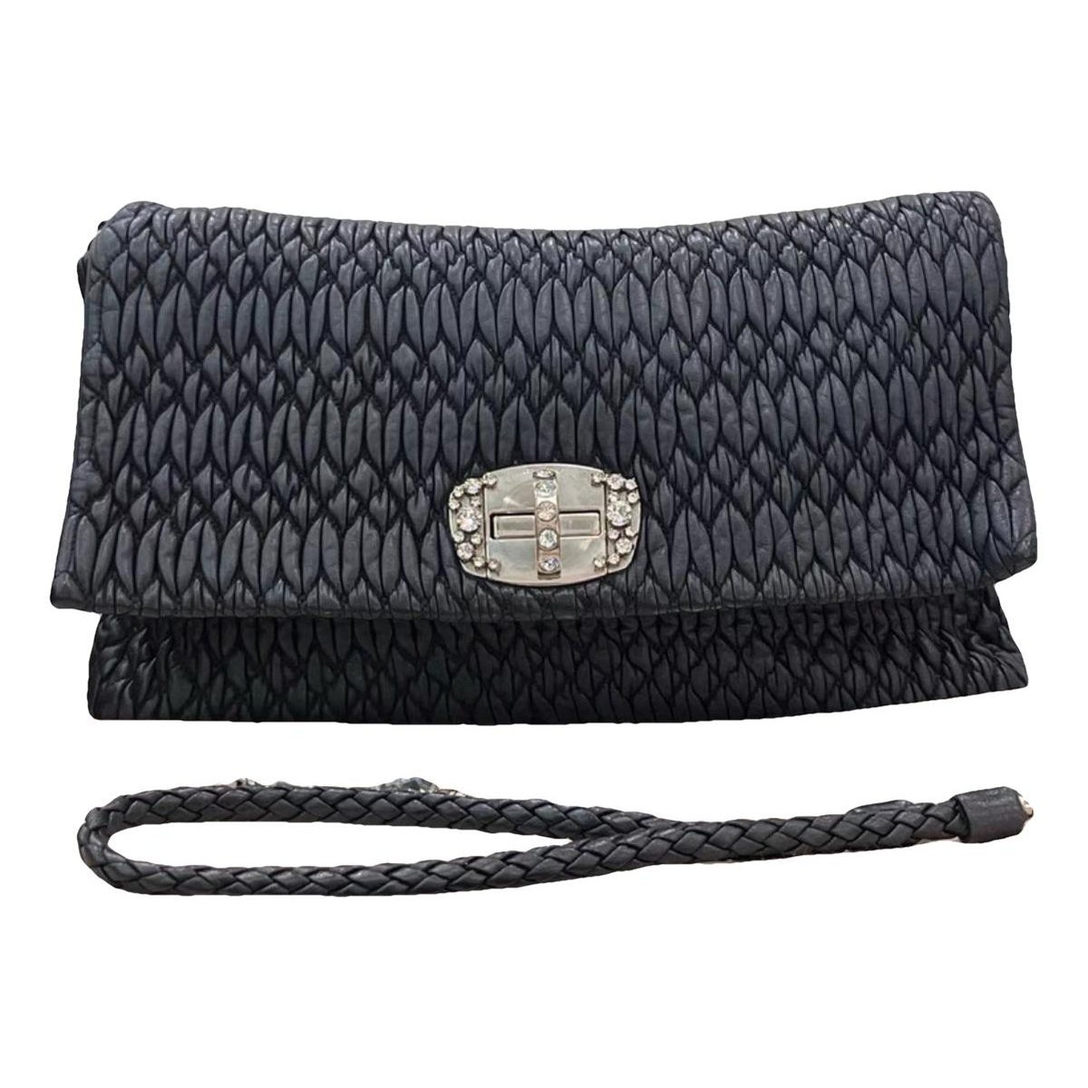 Miu Crystal leather tote
