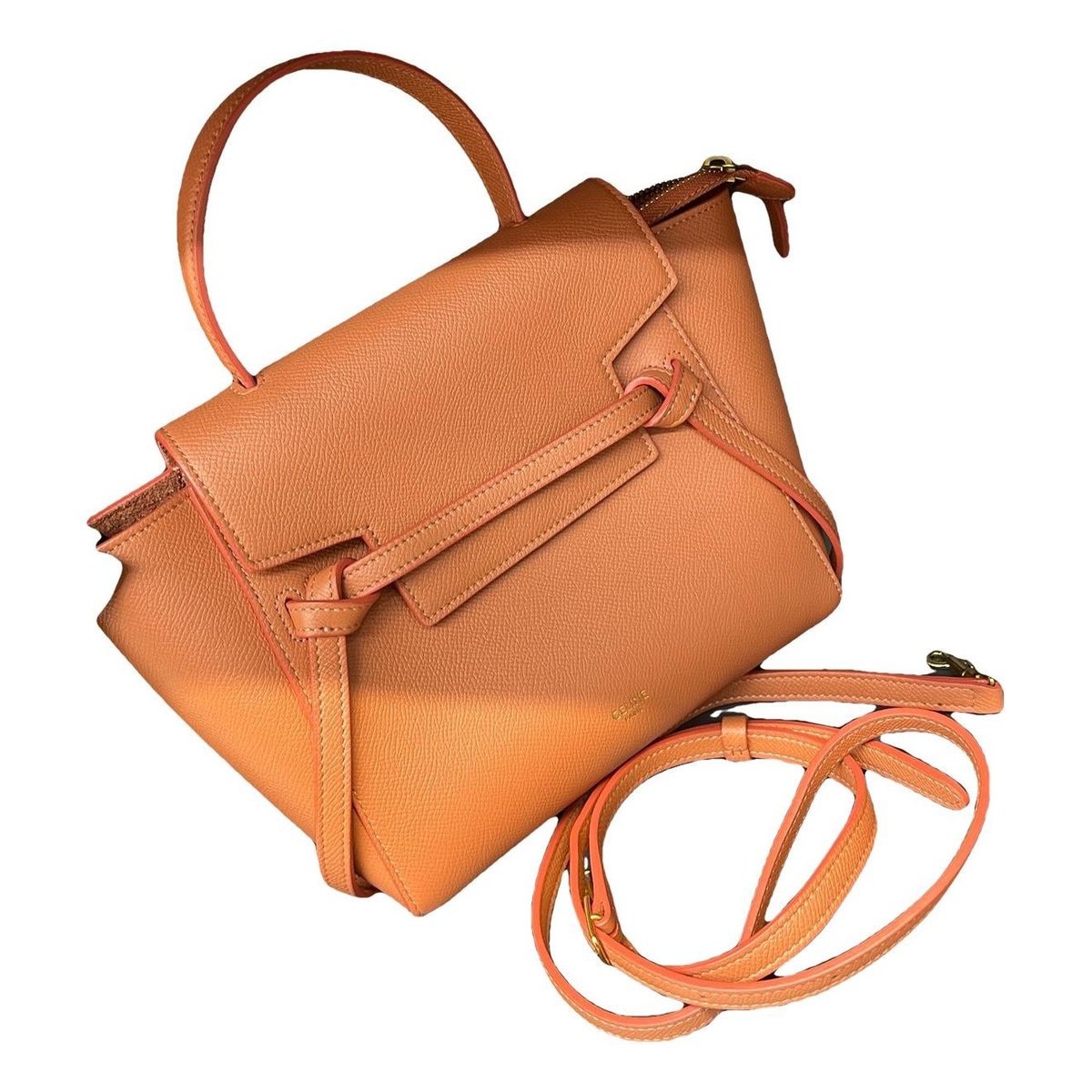 Belt leather handbag