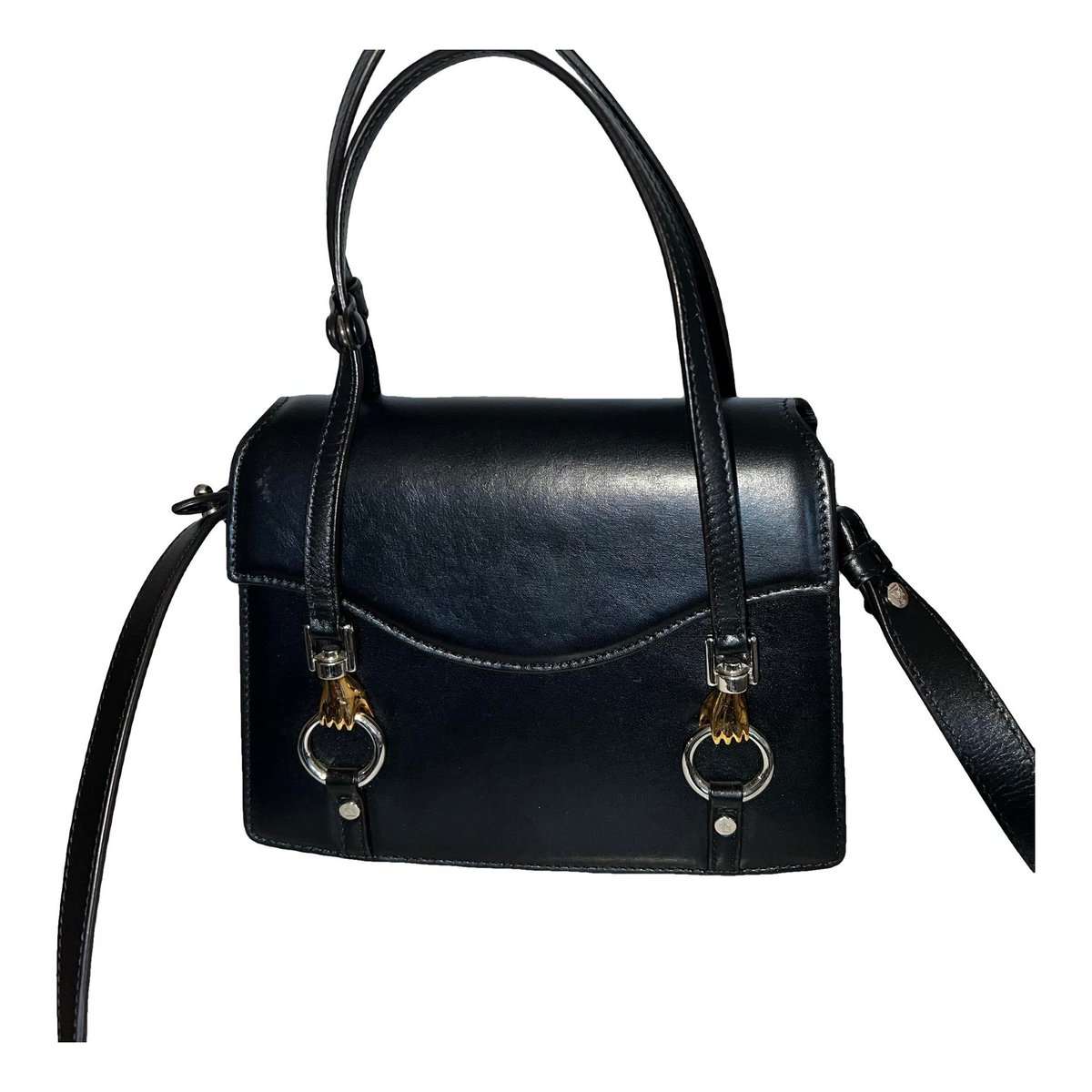 Pencil leather crossbody bag