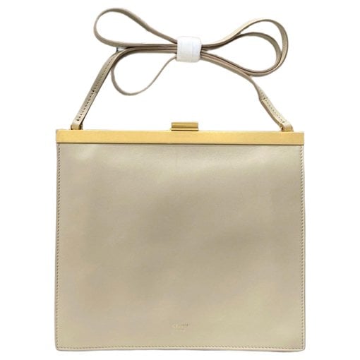 Clasp leather crossbody bag