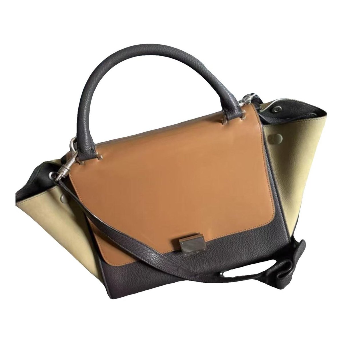 Trapèze leather tote