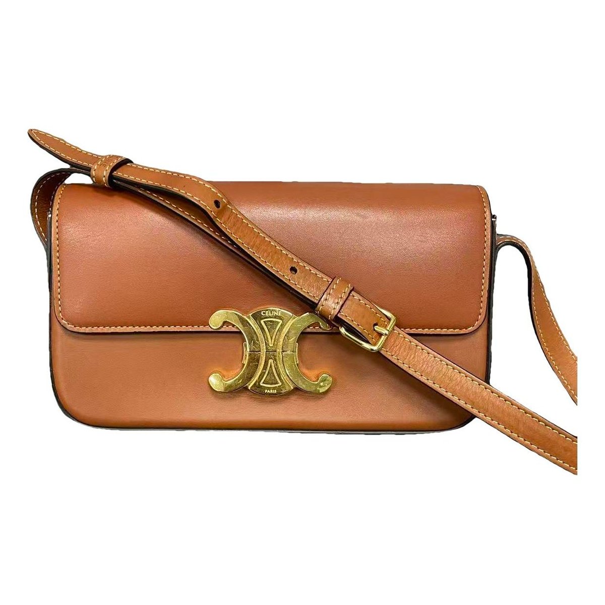Triomphe Long leather handbag