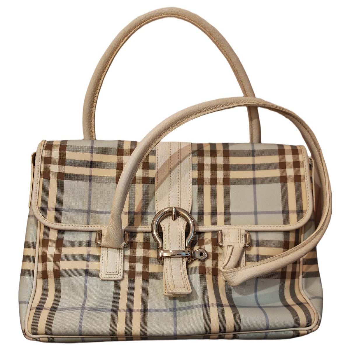 Title patent leather handbag