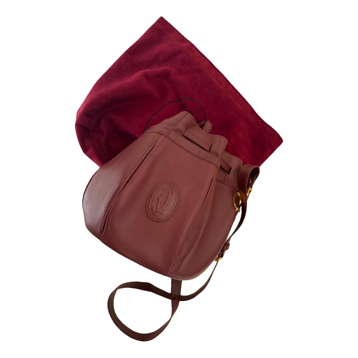 Seau leather crossbody bag