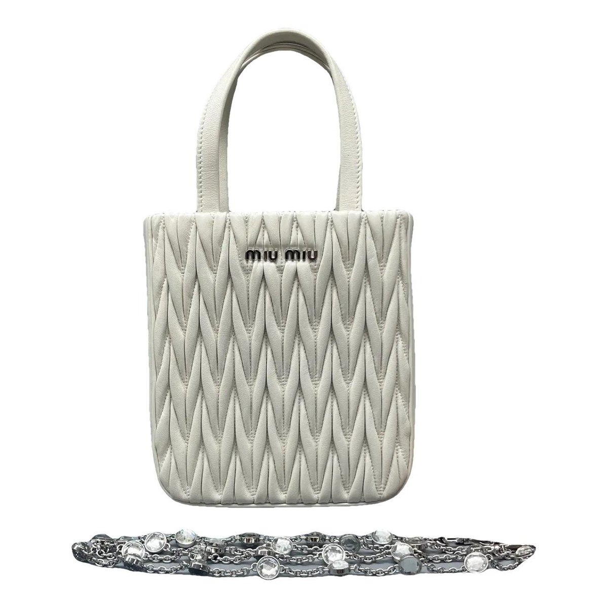 Miu Wander leather crossbody bag