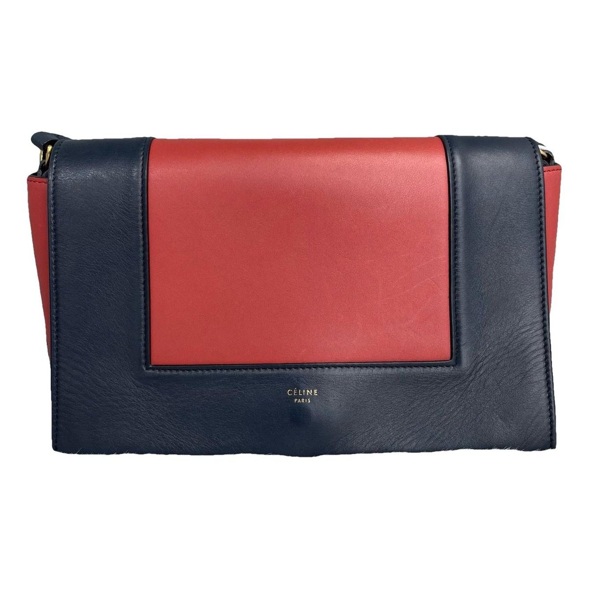 Frame leather handbag