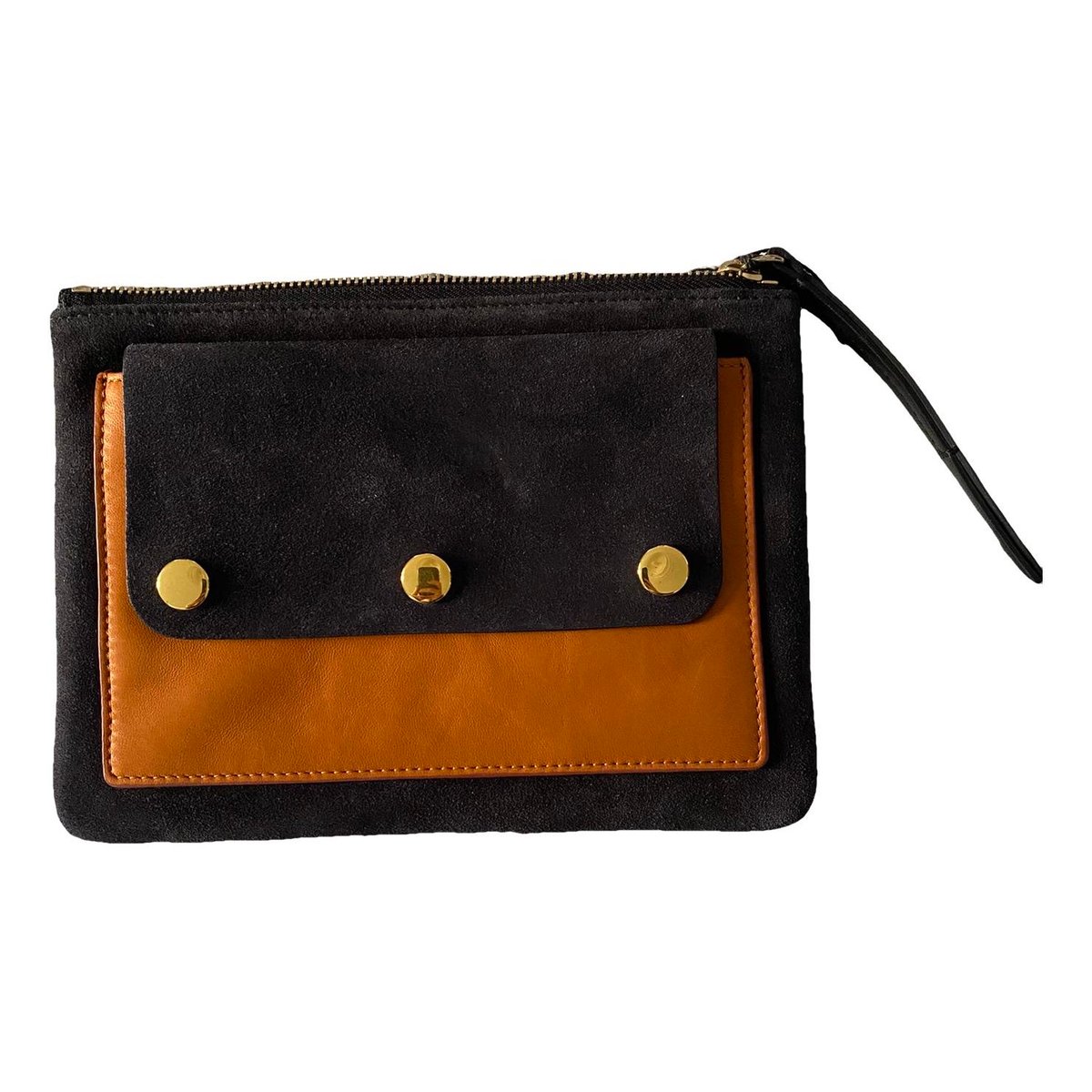 Leather clutch bag