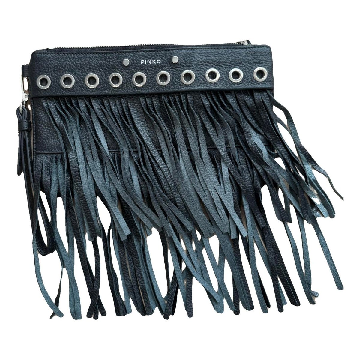 Leather clutch bag