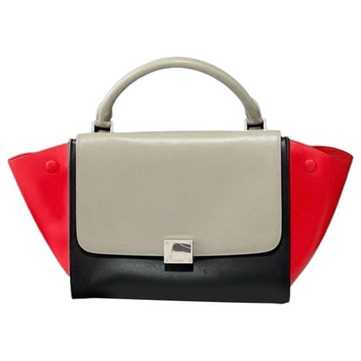 Trapèze leather tote