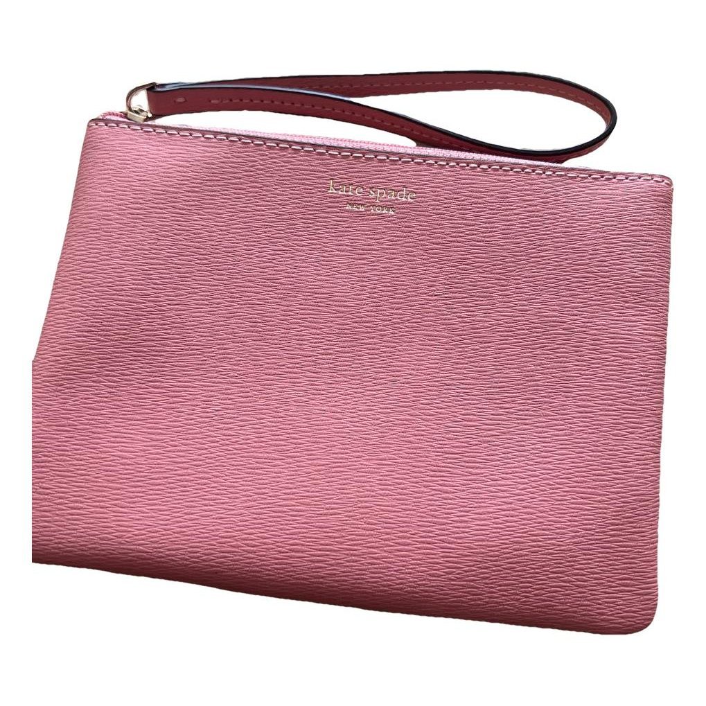 Leather clutch bag
