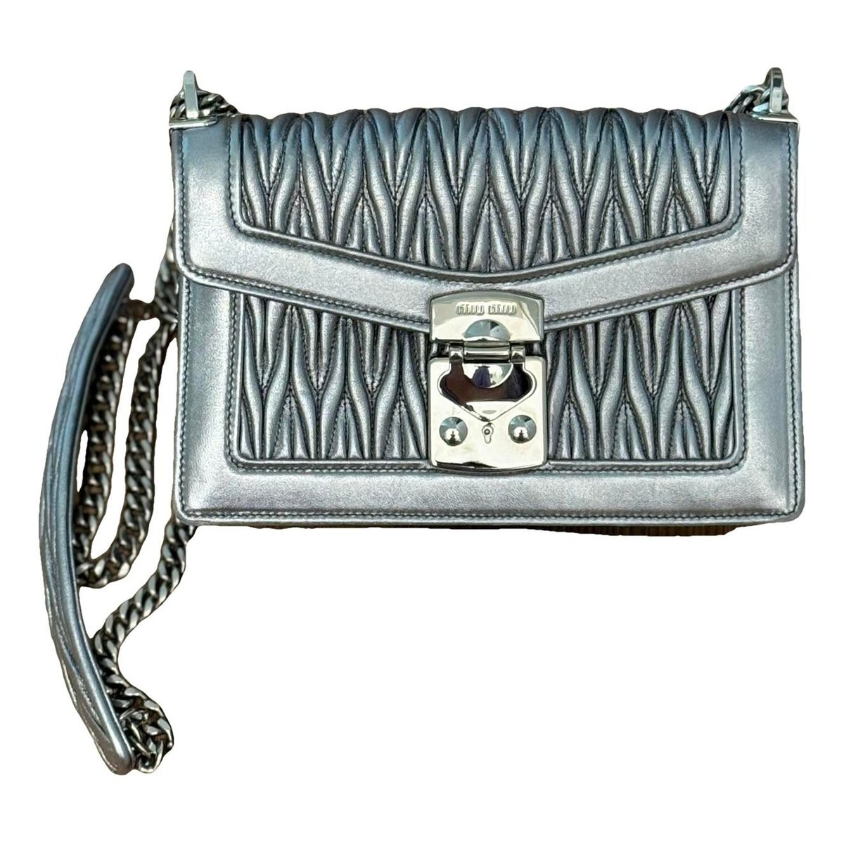 Miu Confidential leather crossbody bag