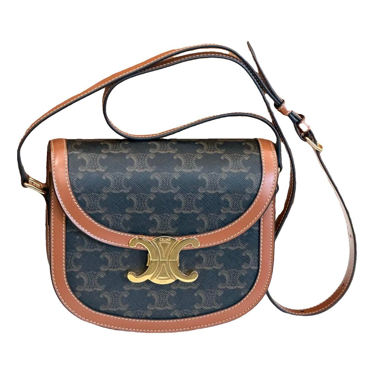 Triomphe vinyl handbag