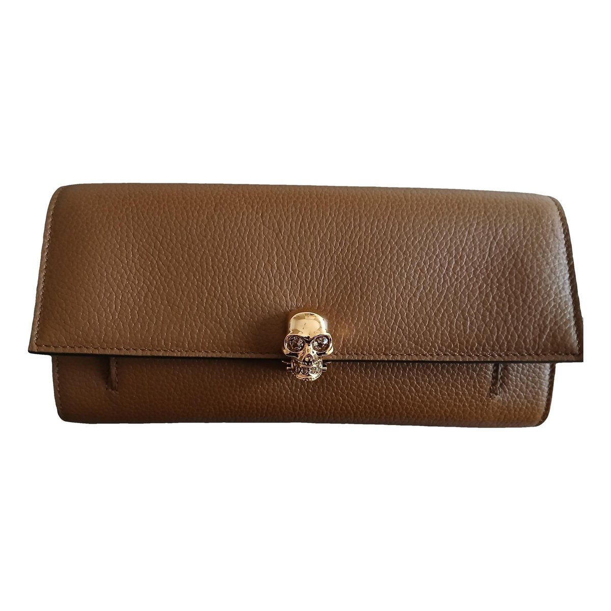 Leather clutch bag