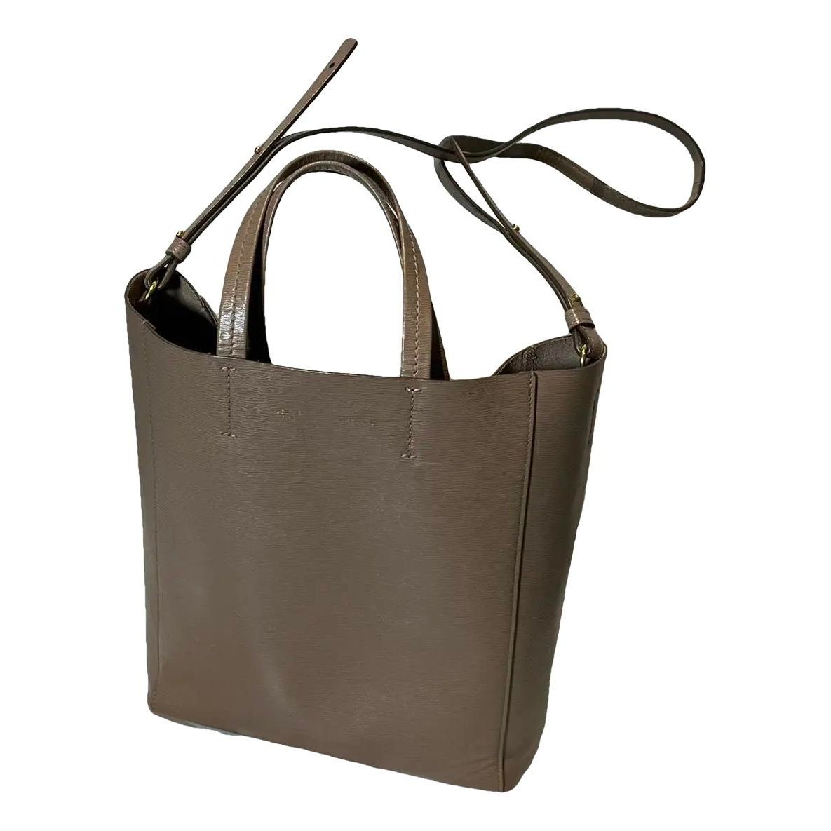 Cabas Vertical leather crossbody bag