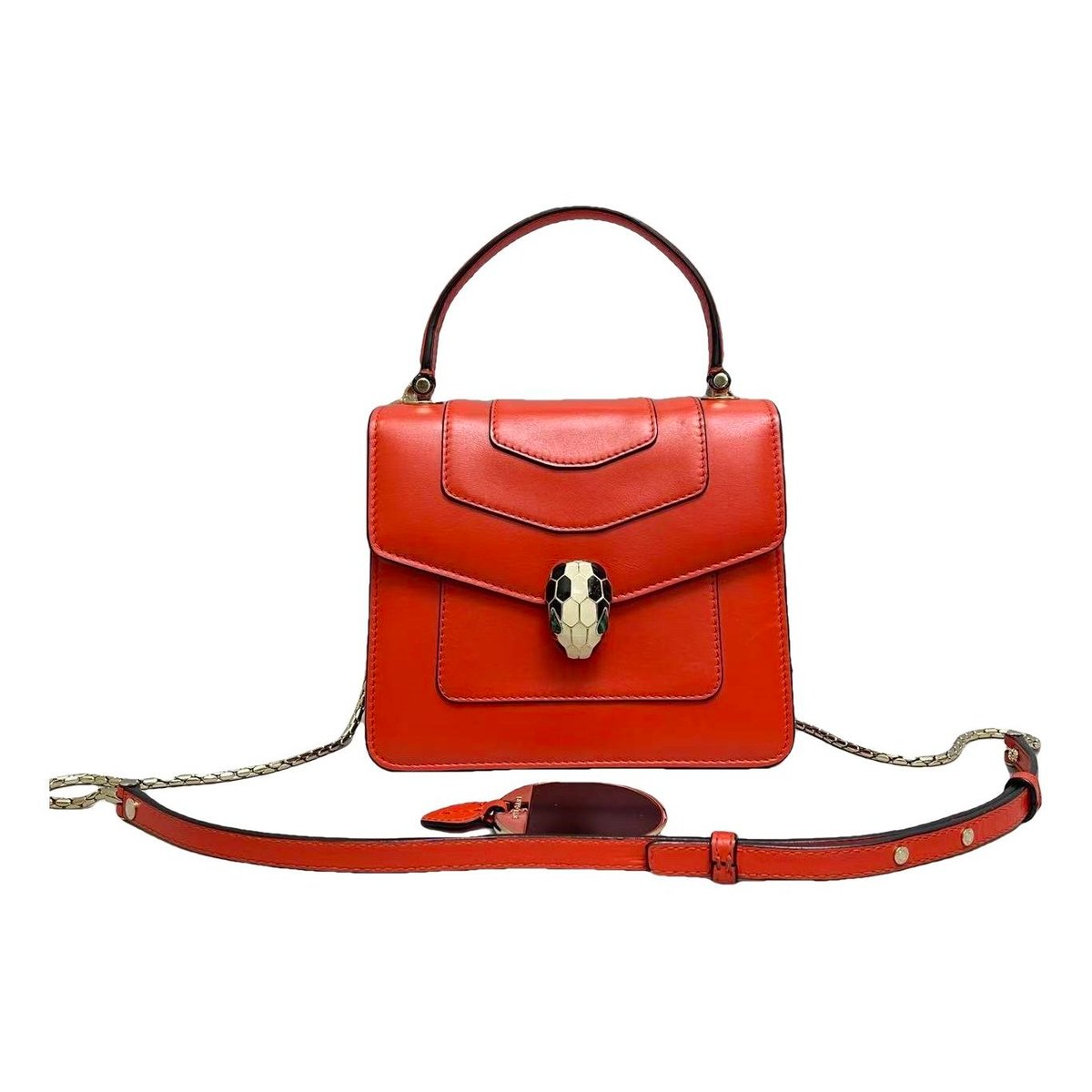 Serpenti leather handbag