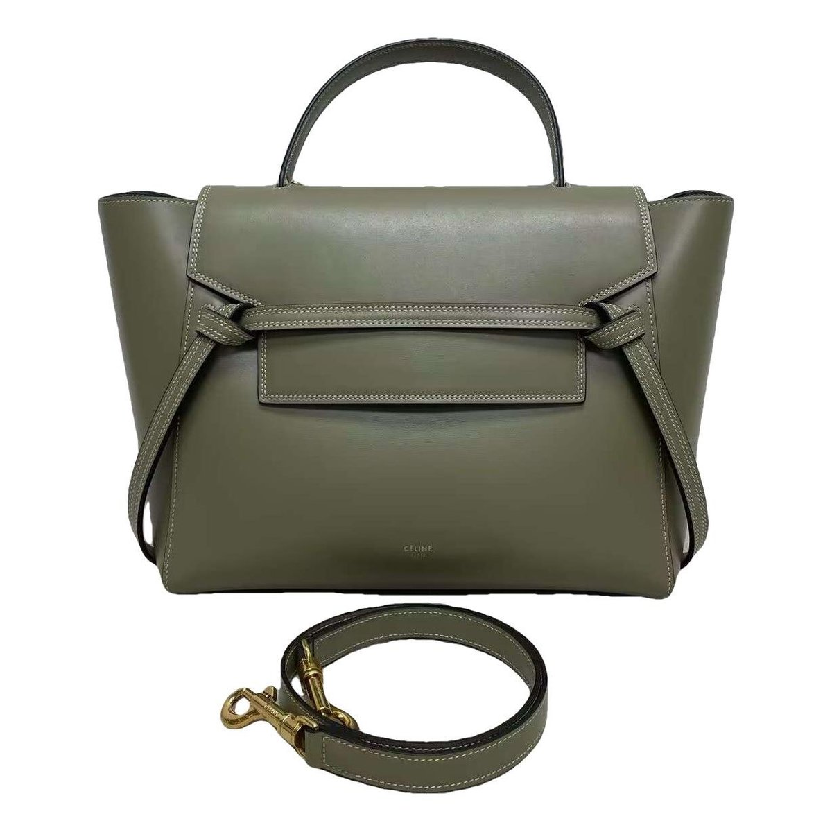 Belt leather handbag