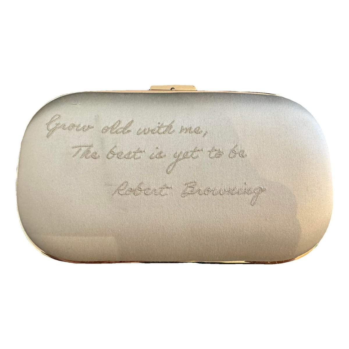 Leather clutch bag