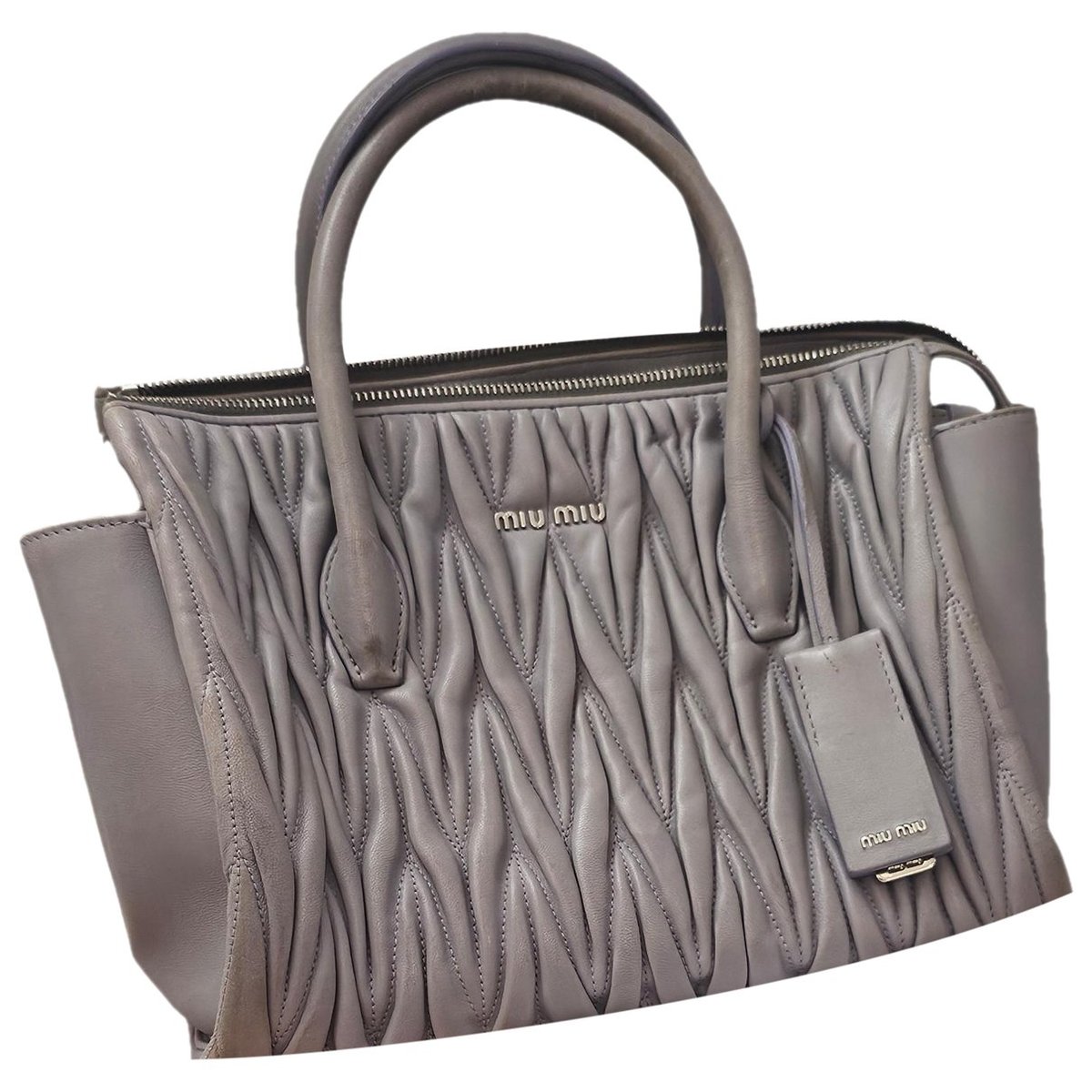 Matelassé leather handbag