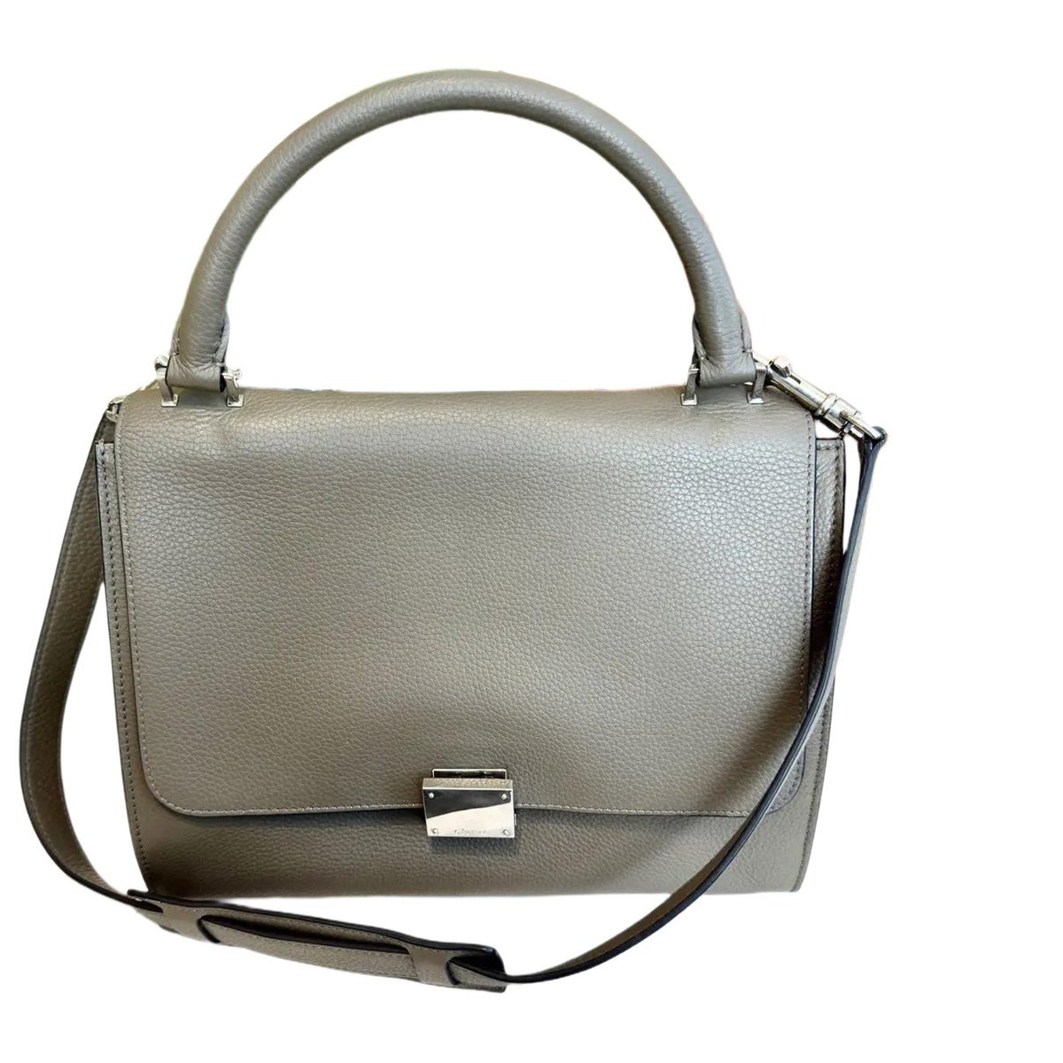 Trapèze leather handbag