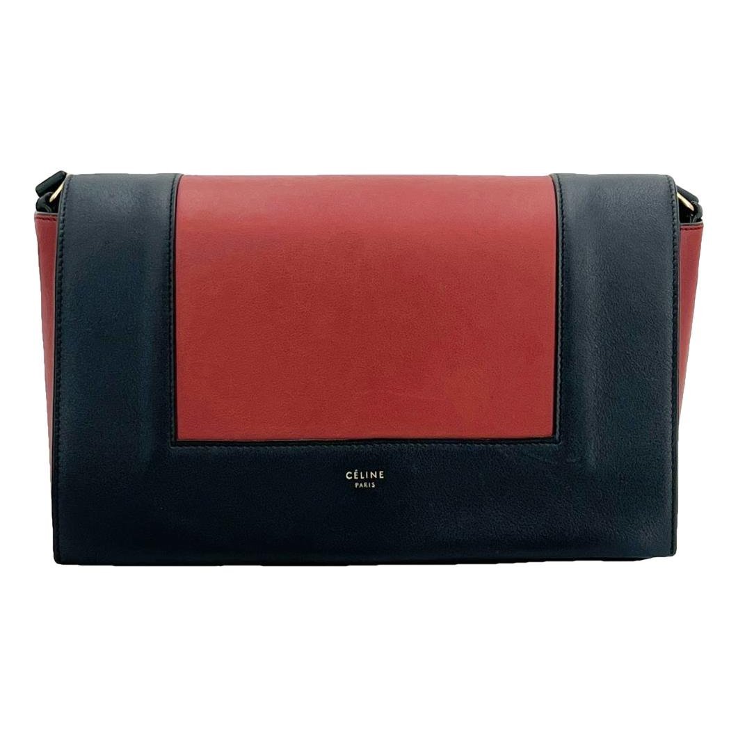 Frame leather handbag