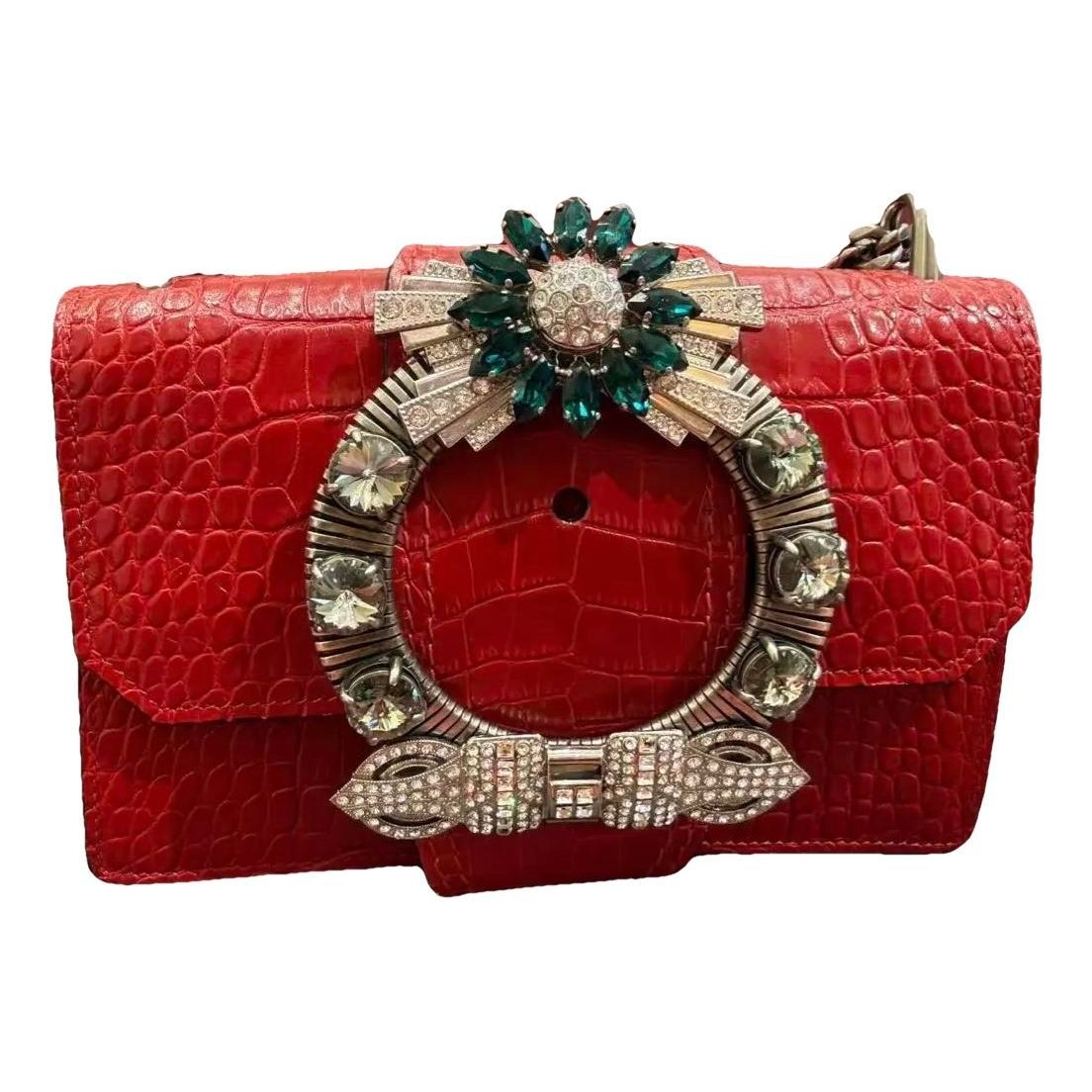 Miu Lady leather handbag