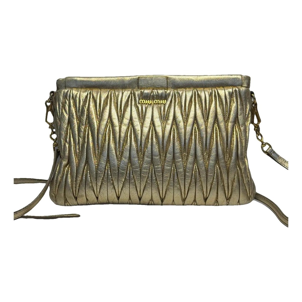Matelassé leather handbag