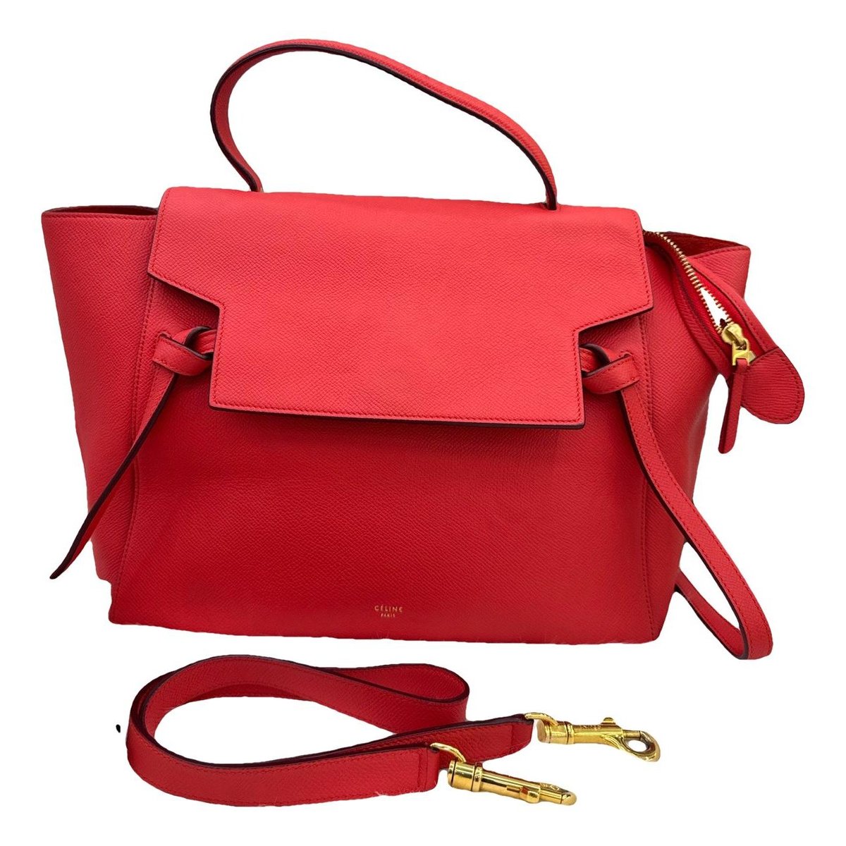 Belt leather handbag