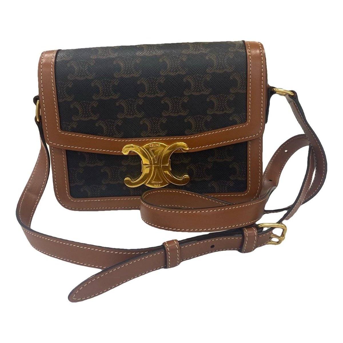 Triomphe leather handbag