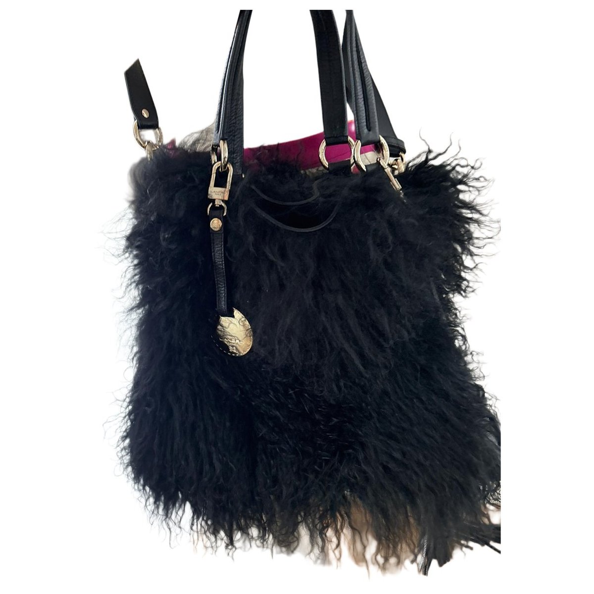 Brigitte Bardot mongolian lamb crossbody bag