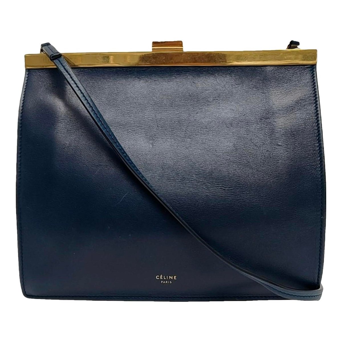 Clasp leather crossbody bag