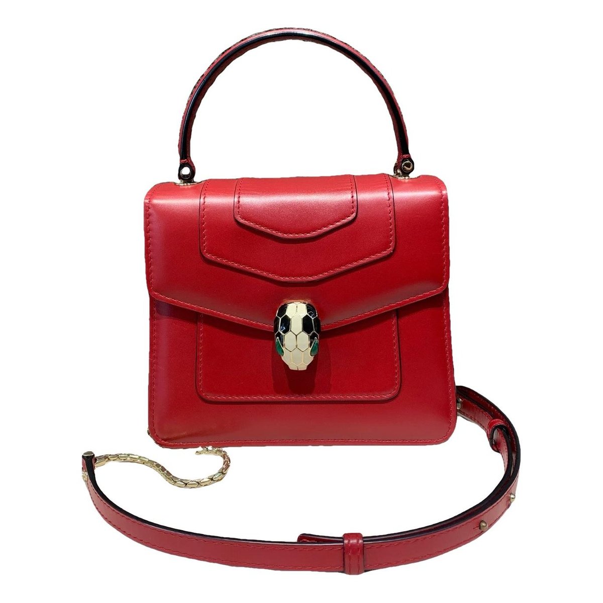 Serpenti leather handbag