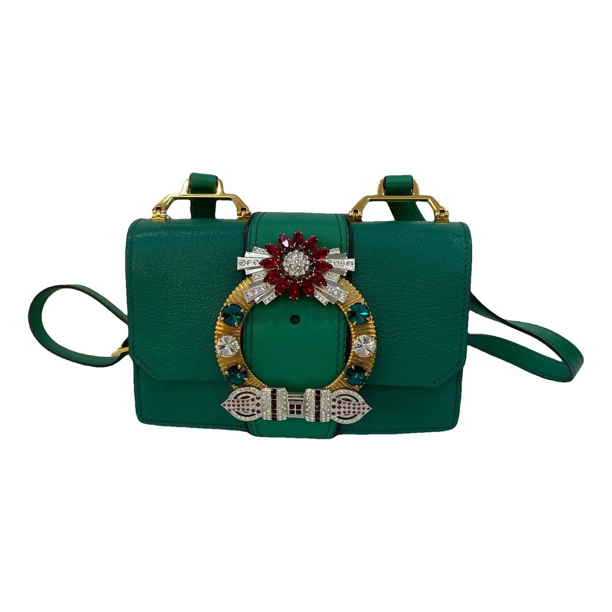 Miu Lady leather handbag