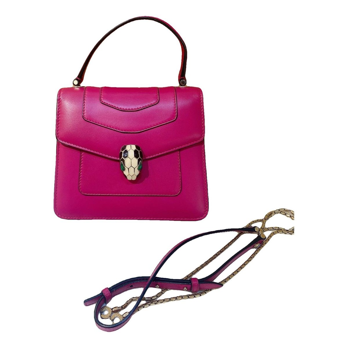 Serpenti leather handbag