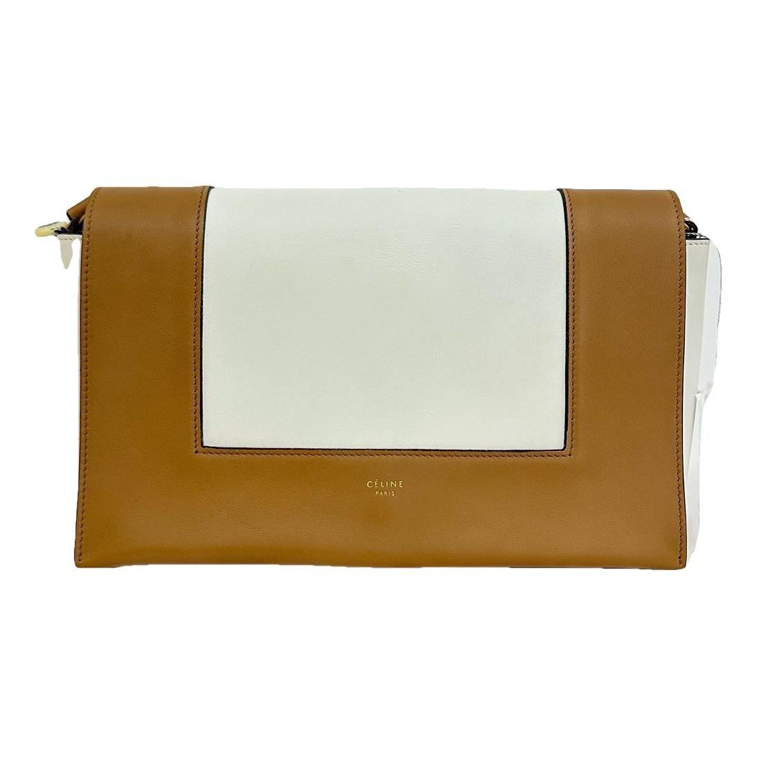 Frame leather handbag
