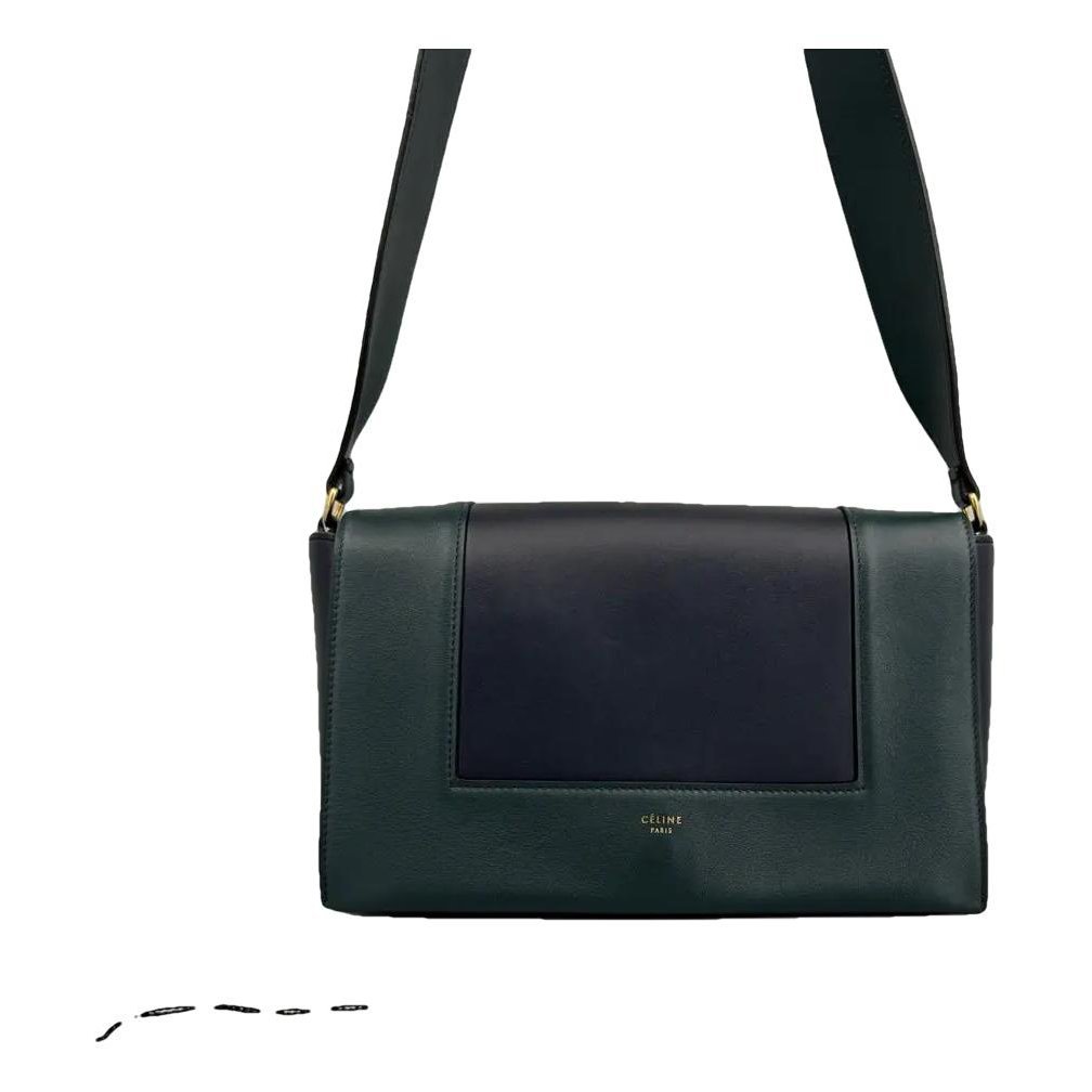 Frame leather handbag