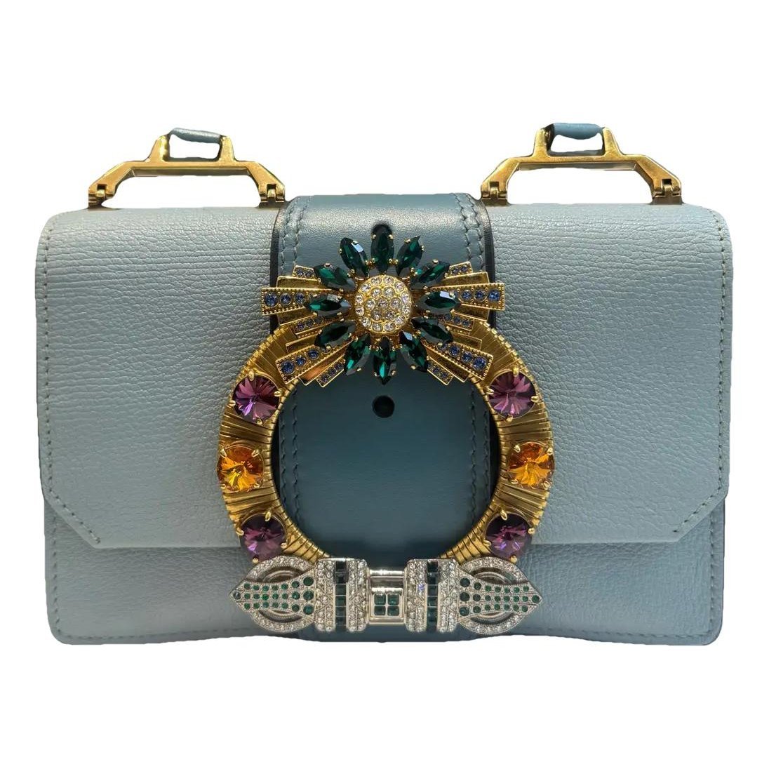 Miu Lady leather crossbody bag