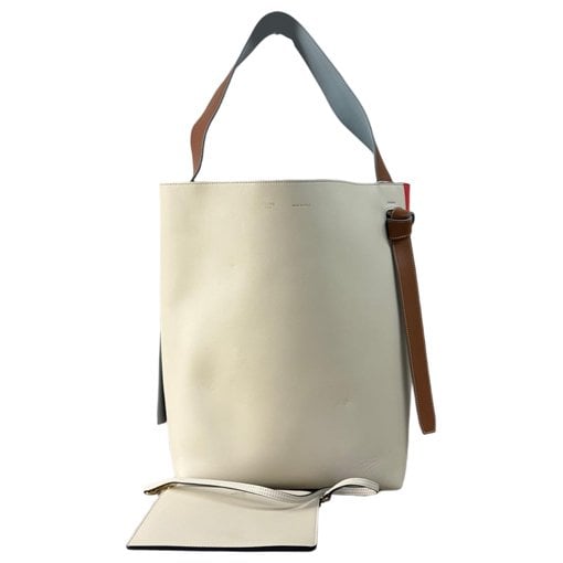 Twisted leather handbag