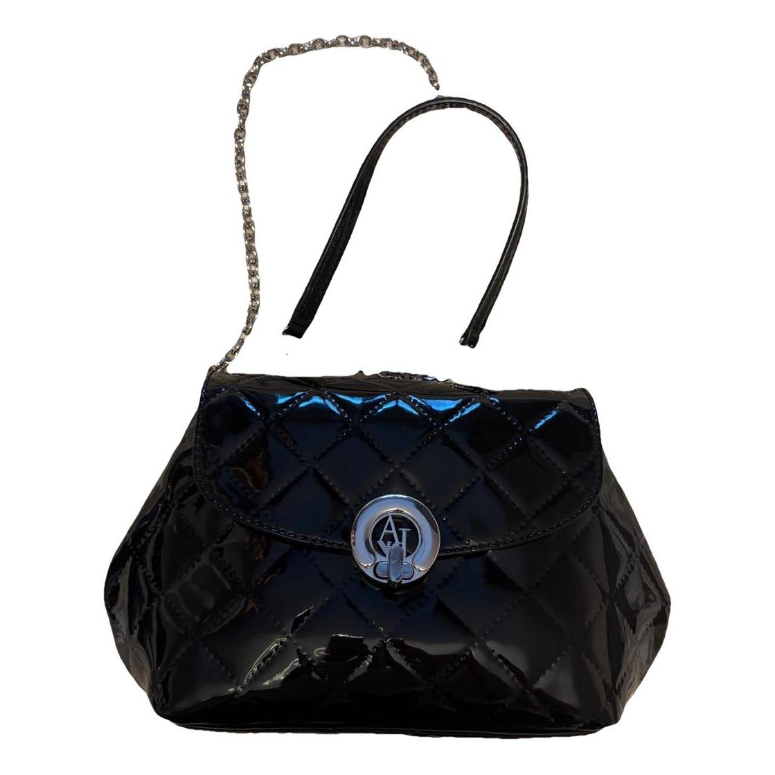 Patent leather clutch bag