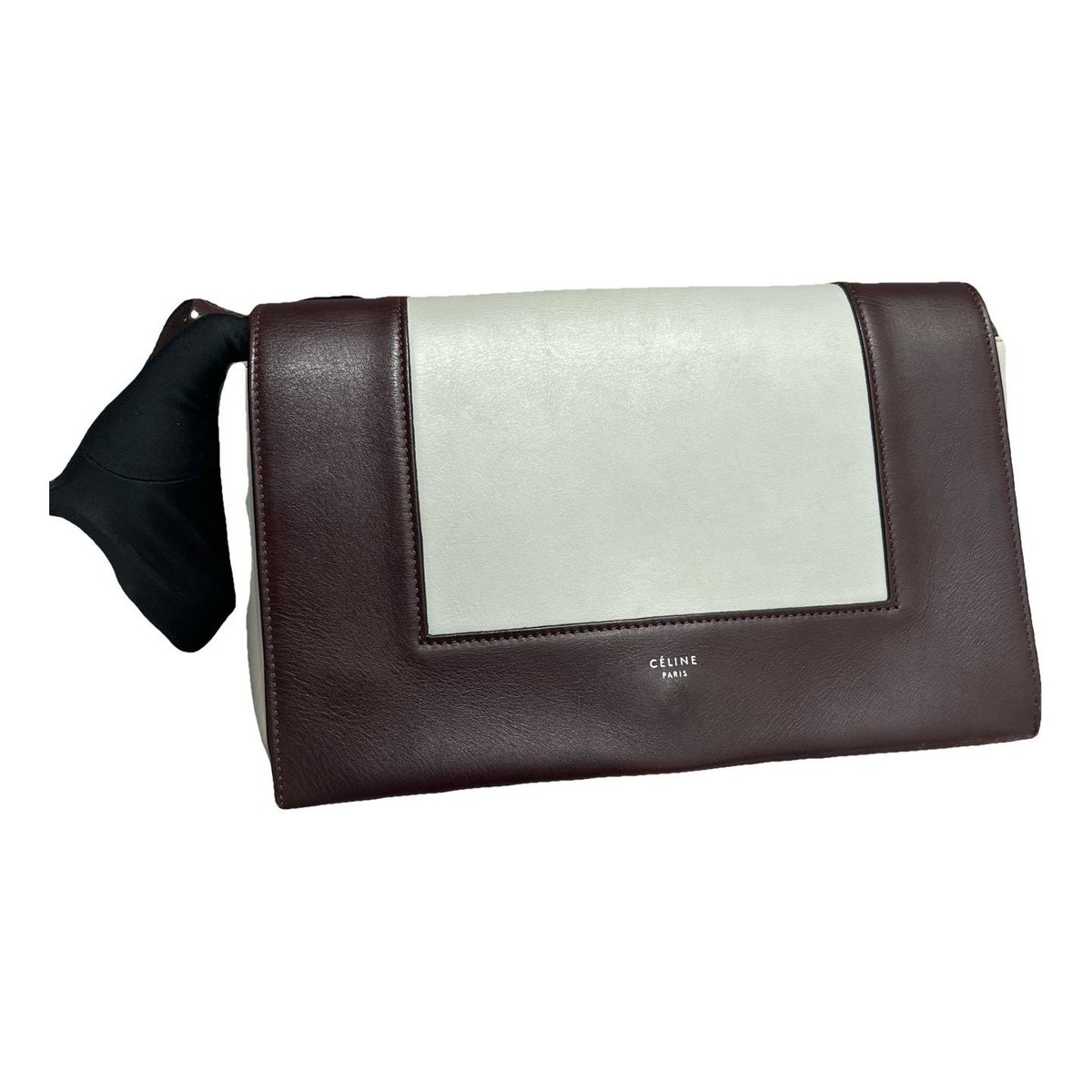 Frame leather handbag