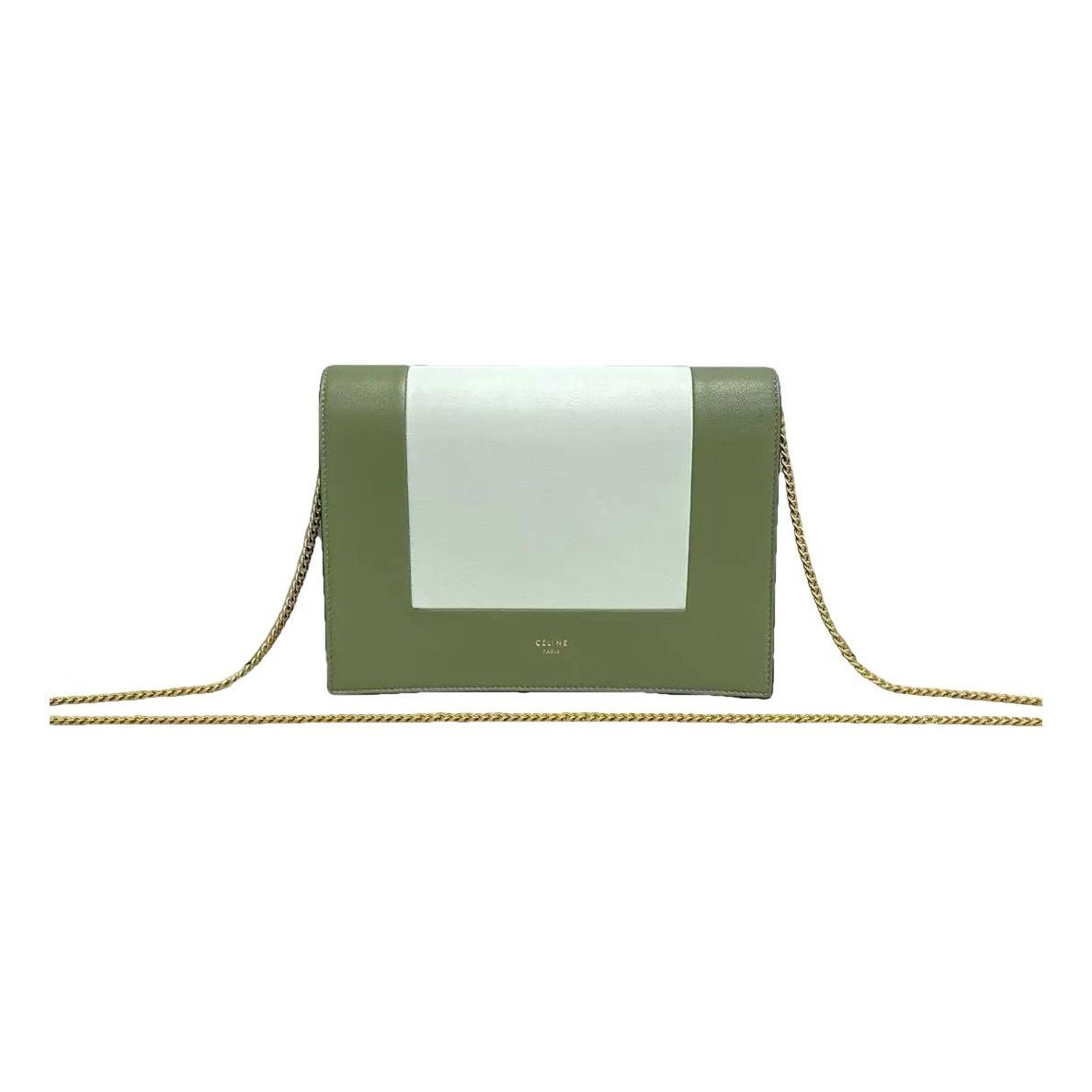 Frame leather handbag