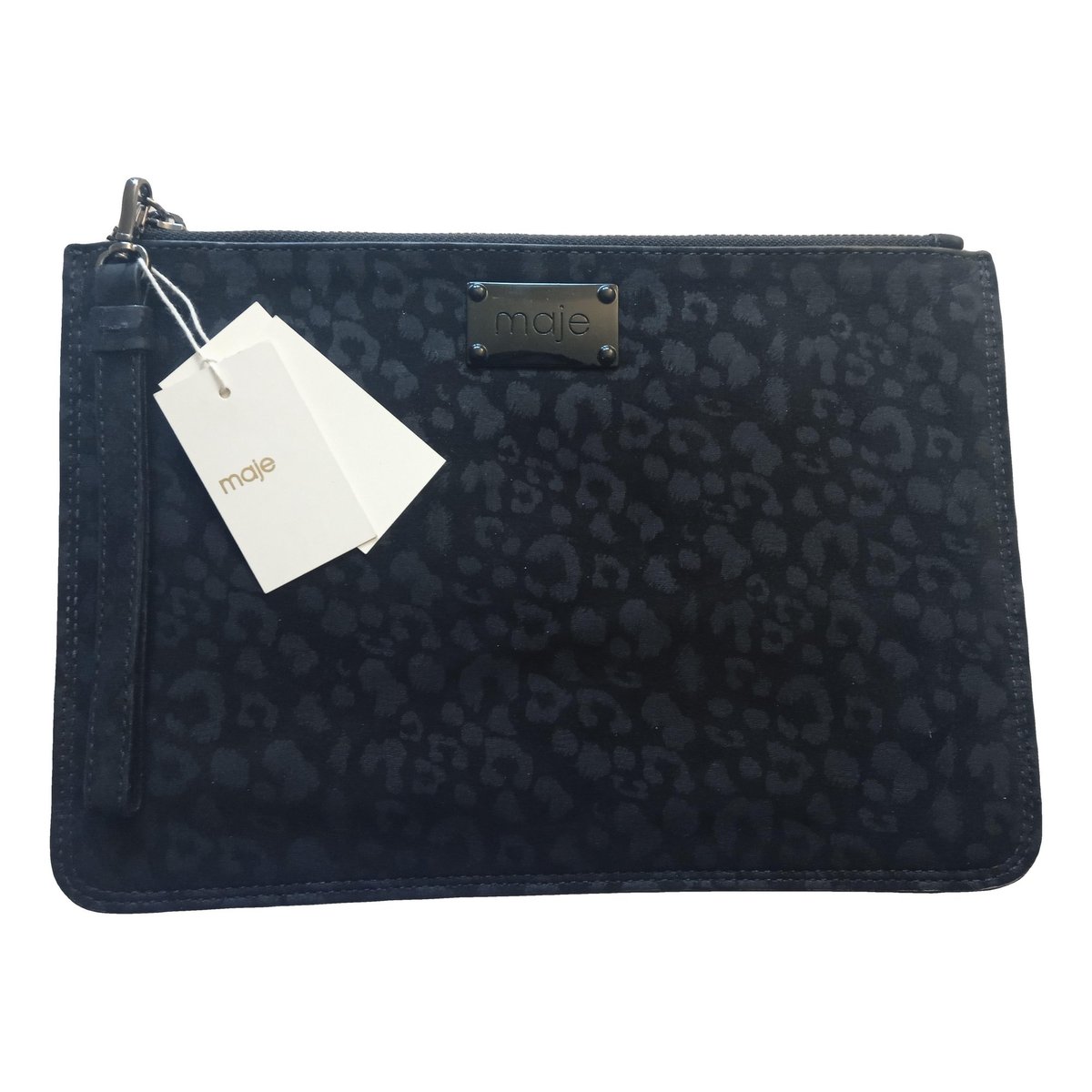 Leather clutch bag