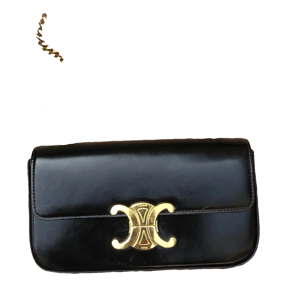 Triomphe chain leather crossbody bag