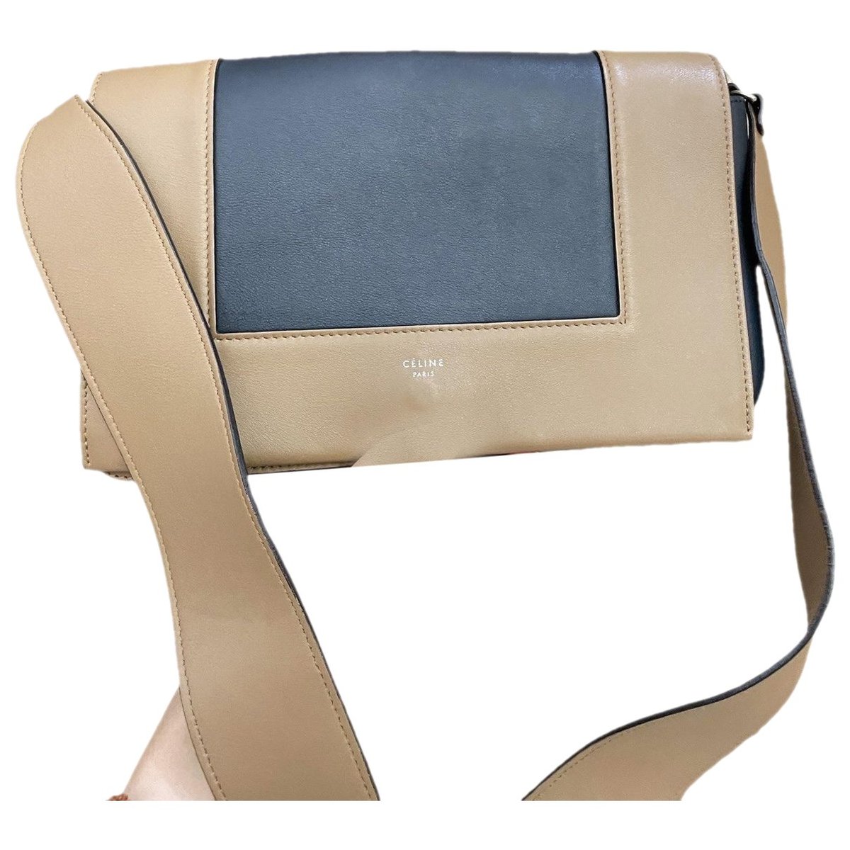 Frame leather handbag