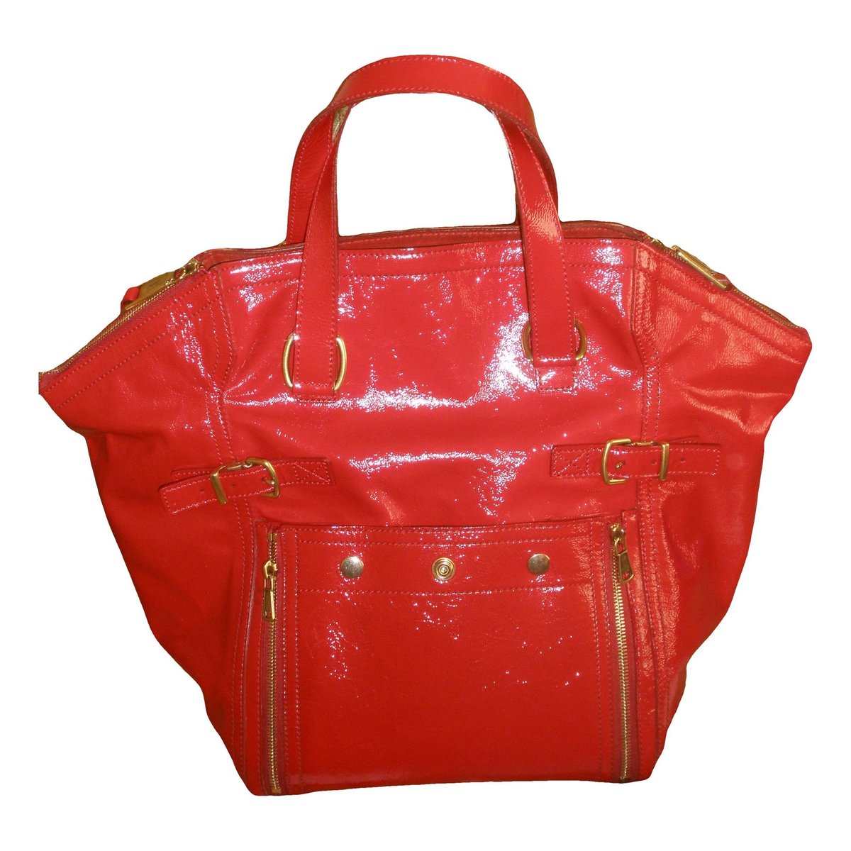Downtown patent leather handbag