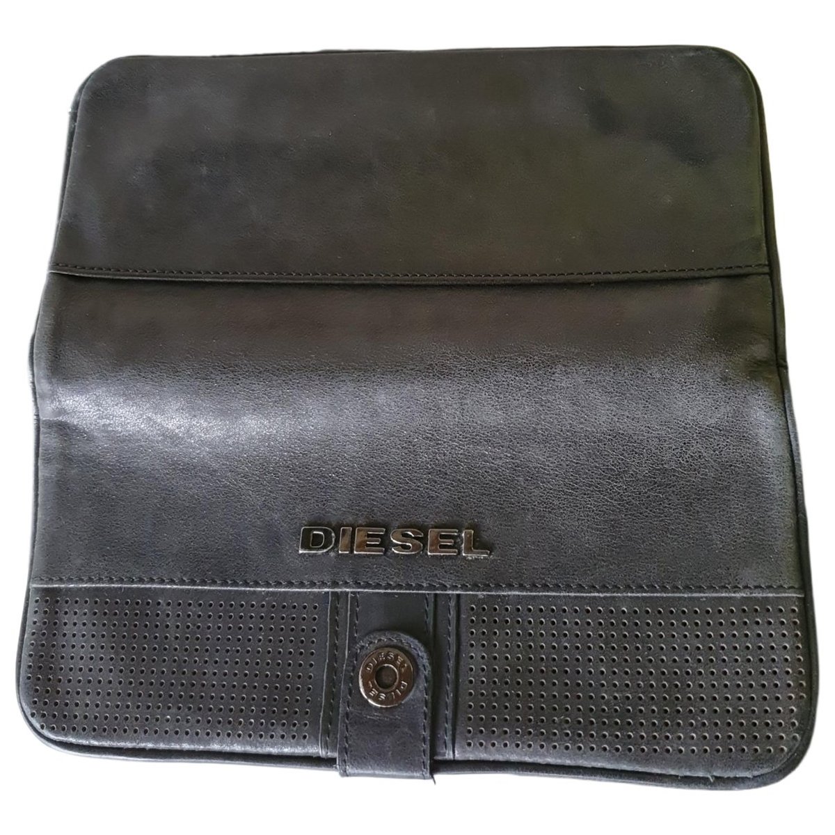 Leather clutch bag