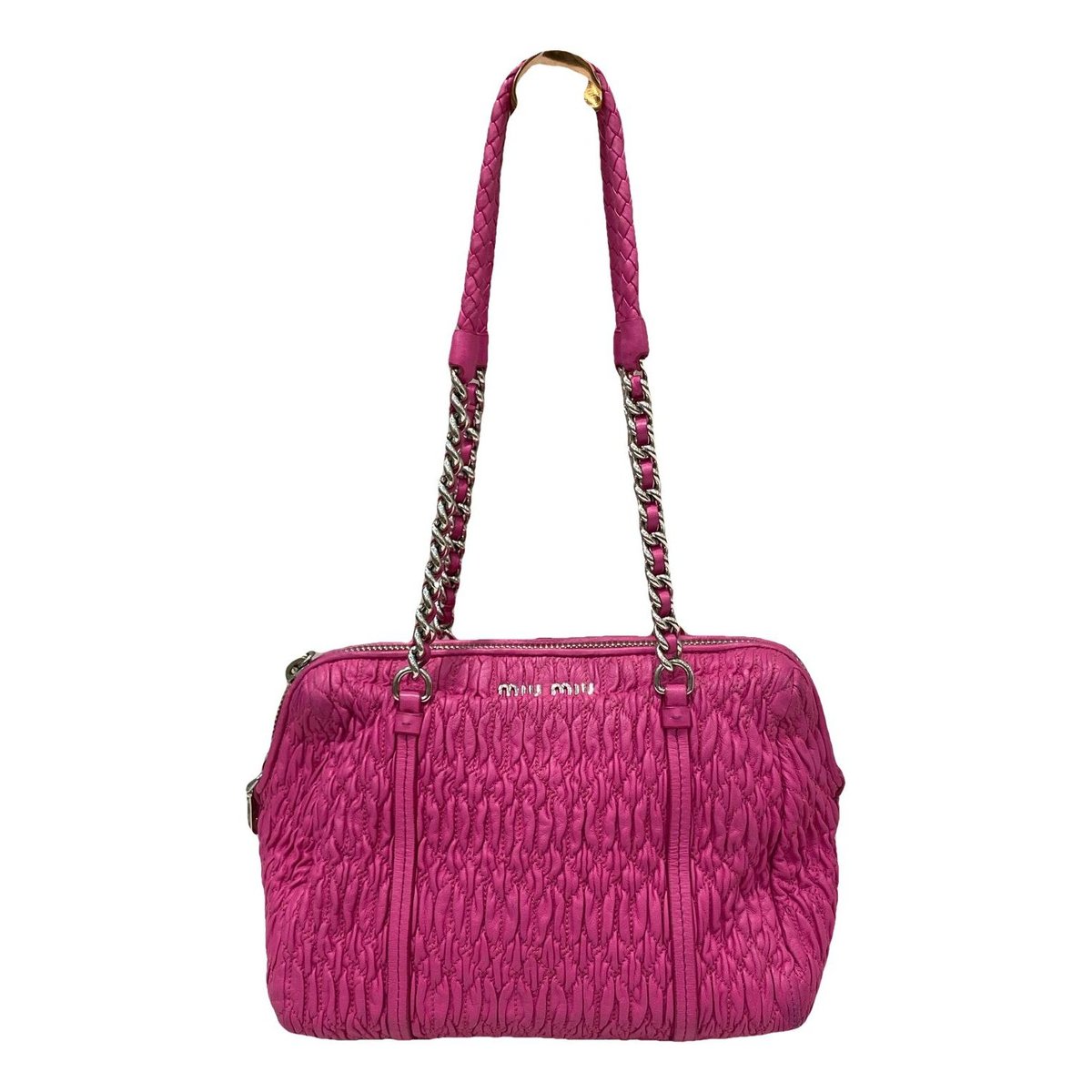 Matelassé leather handbag