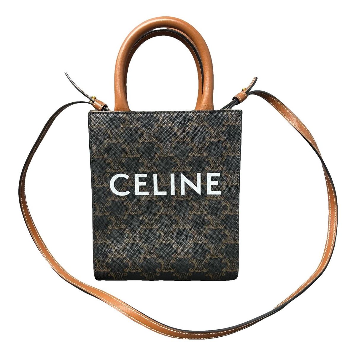 Cabas Vertical leather handbag