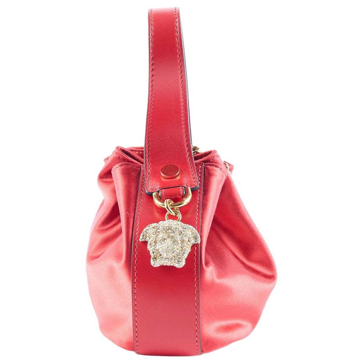 La Medusa leather clutch bag