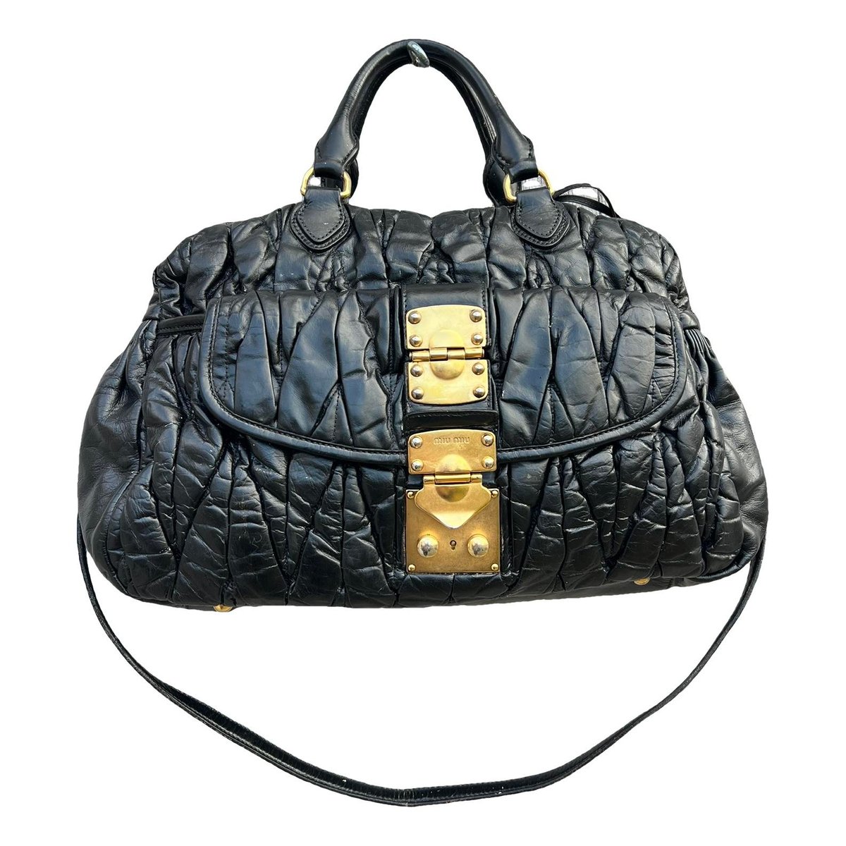 Matelassé leather handbag